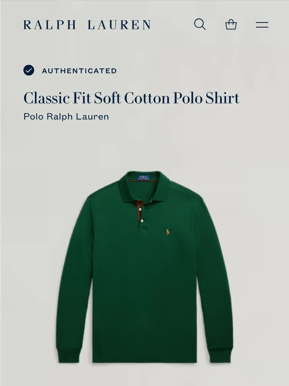 Ralph Lauren Classic Fit Long-Sleeve Polo Shirt - Green